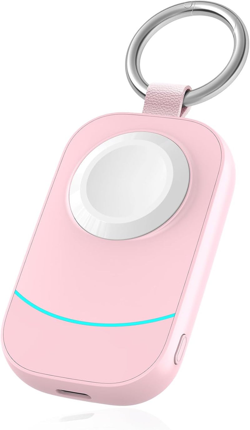 zikker Valentines Day Gifts for Her Pink - Gifts for Women, Wife, Teen Girls - Portable Charger with Keychain for Apple Watch - Image 1
